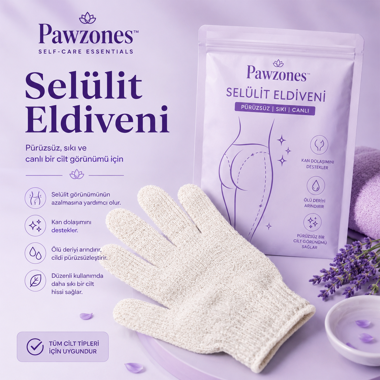 Selülit Karşıtı Banyo Masaj Eldiveni